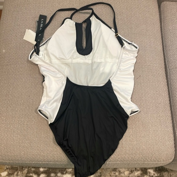 La Blanca black and white one piece size 14 - Picture 3 of 6